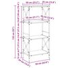 vidaXL Βιβλιοθήκη 4 Επιπέδων Καπνιστή Δρυς 59x35x132 εκ. Επεξεργ. Ξύλο