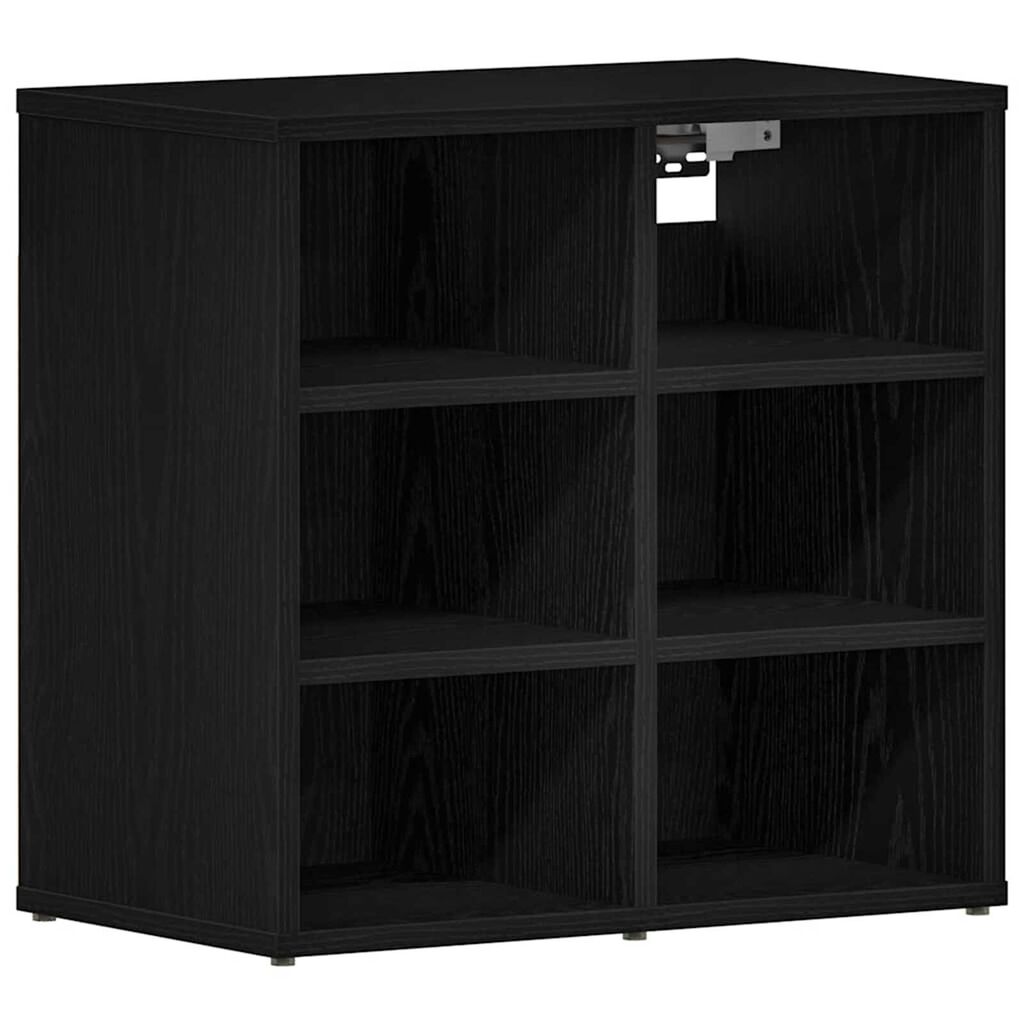 vidaXL Ντουλάπα Παπουτσιών με ράφι 2 pcs Μαύρη δρυς 52 x 30 x 50.5 εκ.