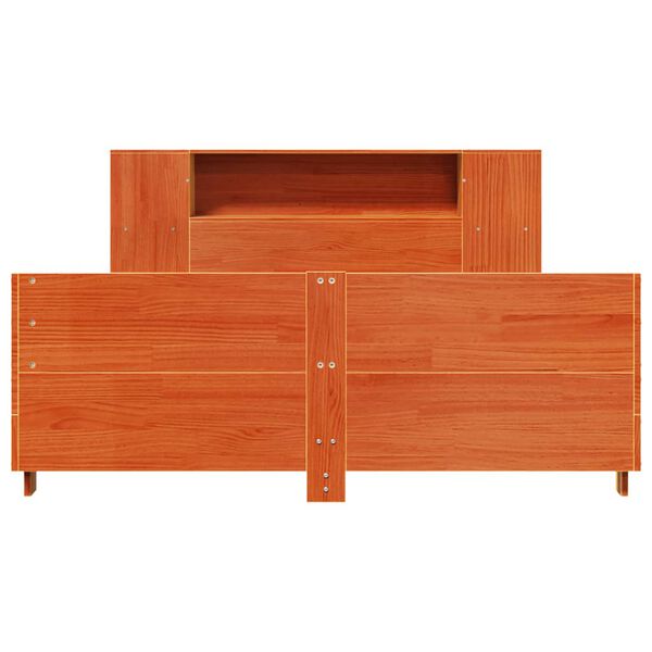 vidaXL Σκελετός Κρεβ. Χωρίς Στρώμα Καφέ Κεριού 120x190 εκ Μασίφ Πεύκο