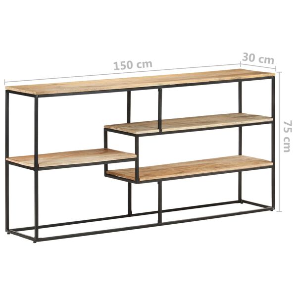 vidaXL Ραφιέρα 150 x 30 x 75 εκ. από Μασίφ Ξύλο Μάνγκο