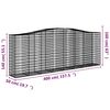vidaXL Συρματοκιβώτια Τοξωτά 7 τεμ. 400x50x140/160 εκ. Γαλβαν. Ατσάλι
