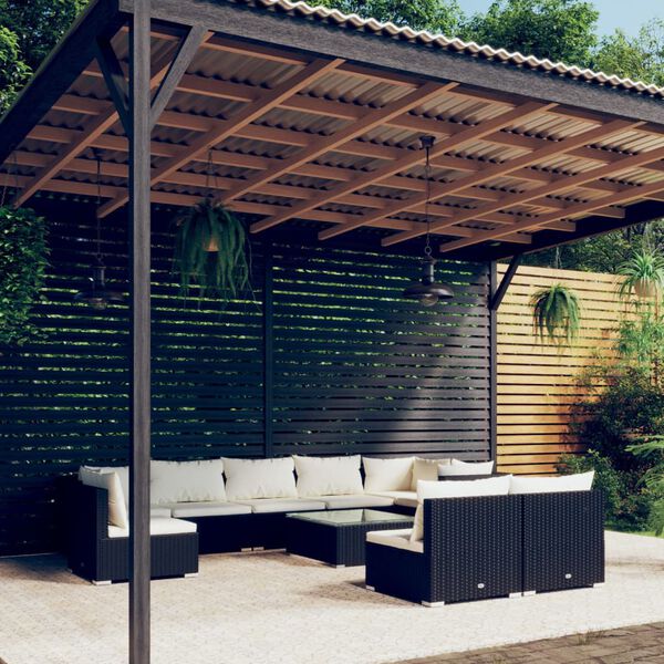 vidaXL &Sigma;&alpha;&lambda;ό&nu;&iota; &Kappa;ή&pi;&omicron;&upsilon; &Sigma;&epsilon;&tau; 10 &Tau;&epsilon;&mu;&alpha;&chi;ί&omega;&nu; &Mu;&alpha;ύ&rho;&omicron; &Sigma;&upsilon;&nu;&theta;&epsilon;&tau;&iota;&kappa;ό &Rho;&alpha;&tau;ά&nu; &mu;&epsilon; &Mu;&alpha;&xi;&iota;&lambda;ά&rho;&iota;&alpha;