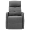 vidaXL Πολυθρόνα Μασάζ με Ανύψωση Ανοιχτό Γκρι Υφασμάτινη
