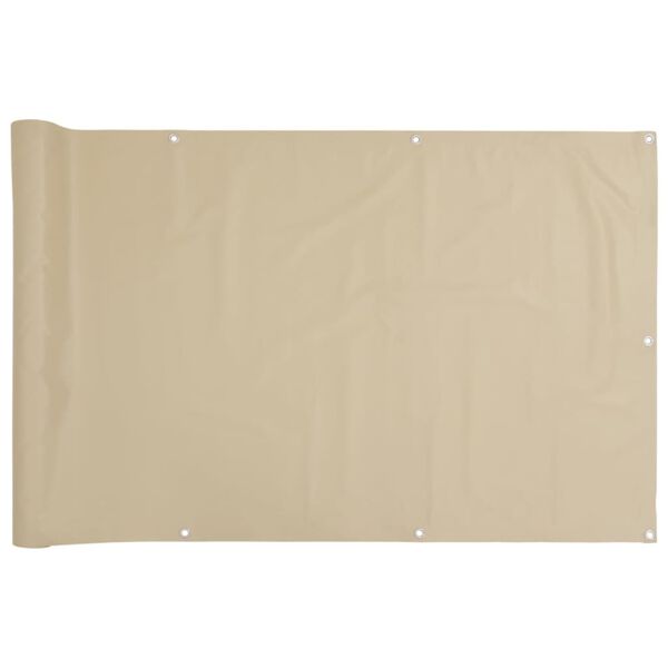vidaXL Διαχωριστικό Βεράντας Μπεζ 75 x 300 εκ. Ύφασμα Oxford
