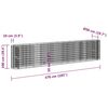 vidaXL Συρματοκιβώτιο-Γλάστρα Υπερυψωμένη 470x50x100 εκ Γαλβαν. Ατσάλι