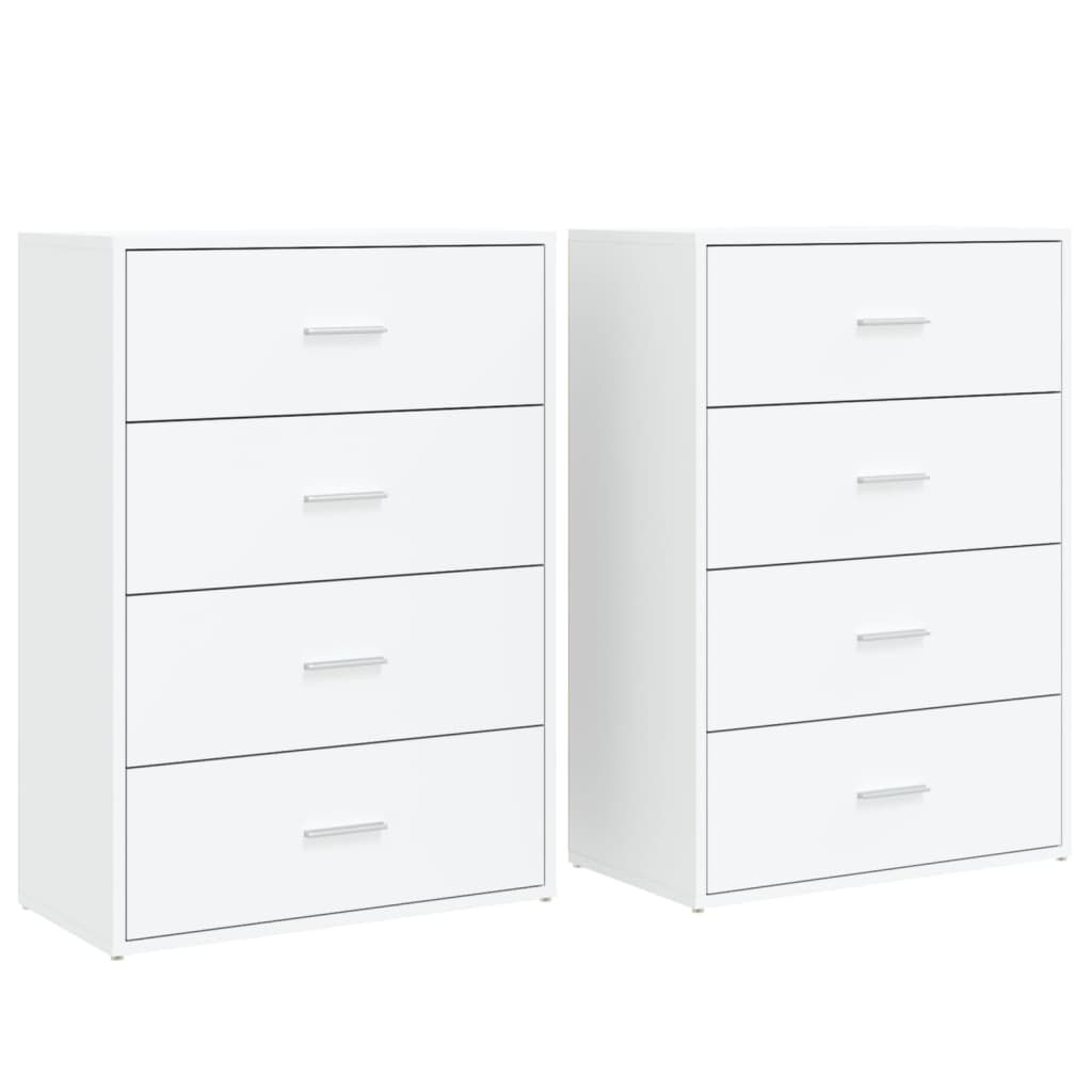 vidaXL Βοηθητικά Ντουλάπια 2 τεμ. Λευκό 60x31x84 εκ. Επεξεργ. Ξύλο