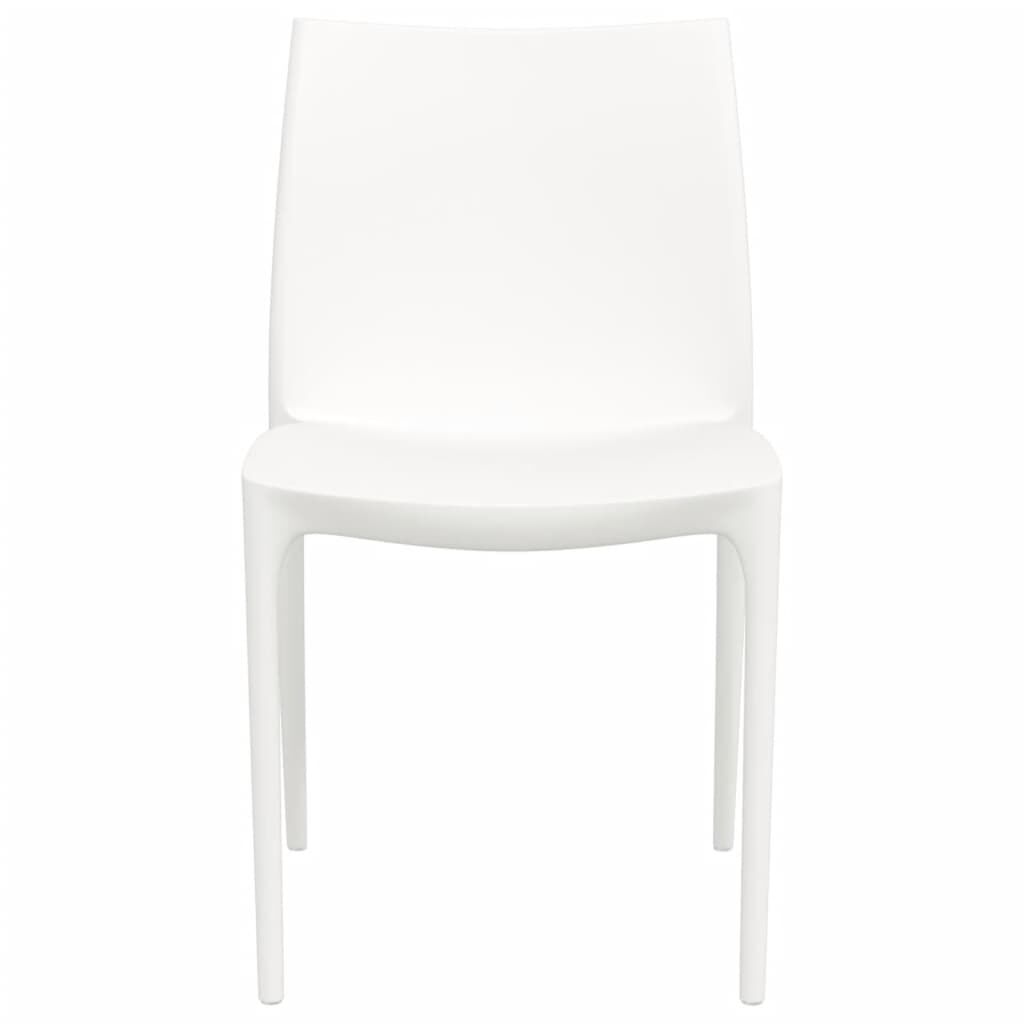 vidaXL Καρέκλες Κήπου 2 τεμ. Λευκές 50x46x80 εκ. από Πολυπροπυλένιο