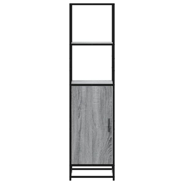 vidaXL Highboard Grey Sonoma Κατασκευασμένο ξύλο και μέταλλο