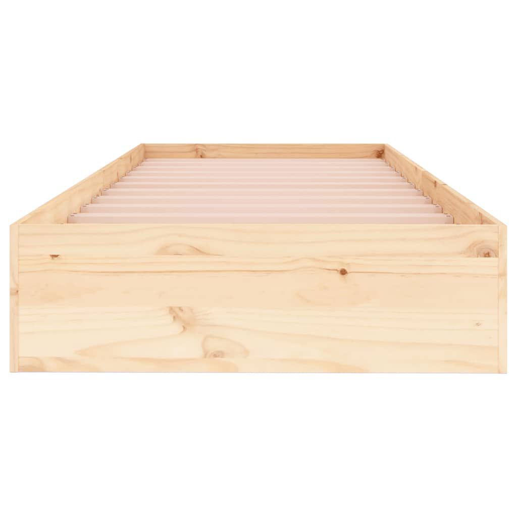 vidaXL Πλαίσιο Κρεβατιού 75 x 190 εκ. από Μασίφ Ξύλο Small Single