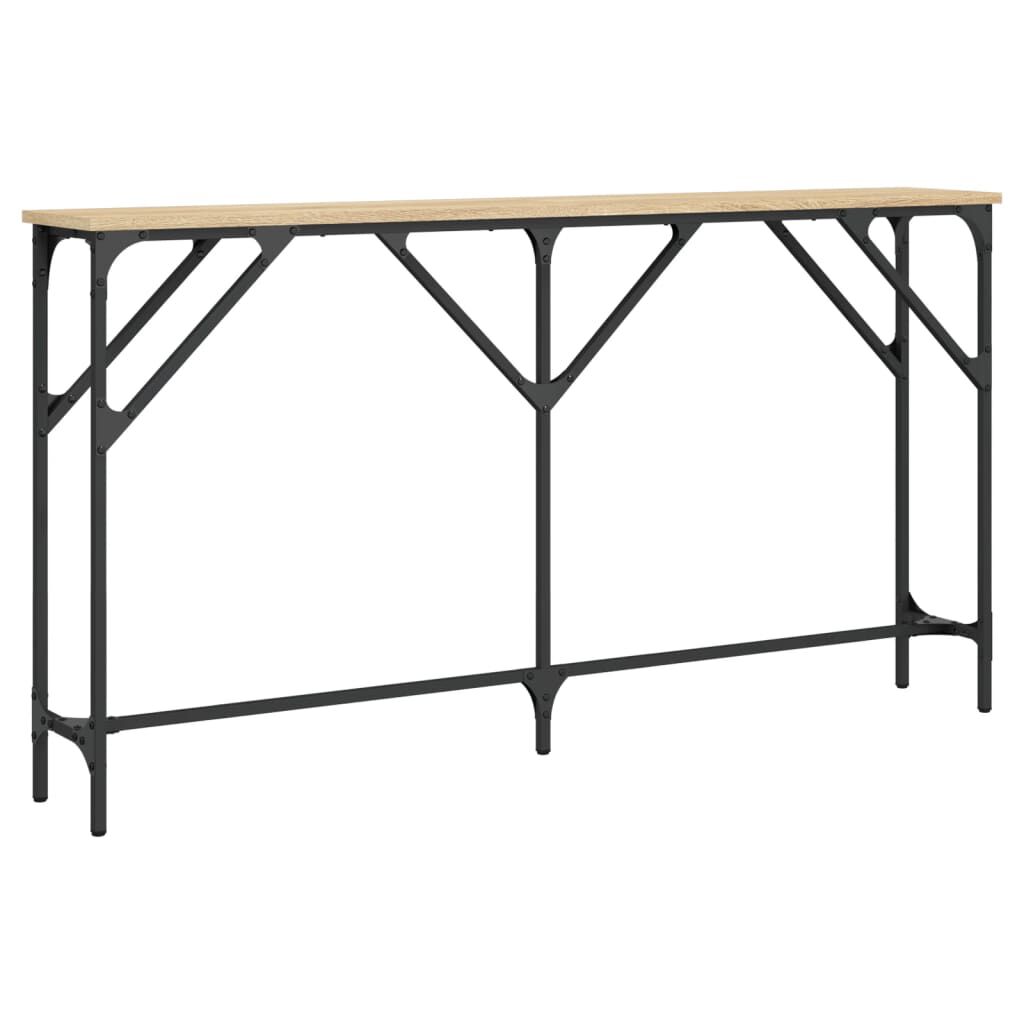 vidaXL Τραπέζι Κονσόλα Sonoma Δρυς 140 x 23 x 75 εκ. από Επεξεργ. Ξύλο