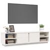 vidaXL Έπιπλο Τηλεόρασης Λευκό 156 x 40 x 40 εκ. από Μασίφ Ξύλο Πεύκου