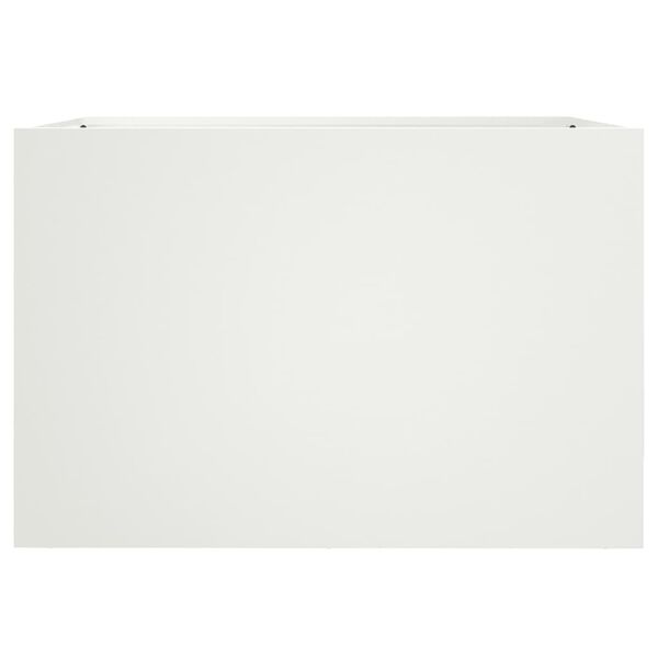 vidaXL Ζαρντινιέρα Λευκή 62x30x29 εκ. από Χάλυβα