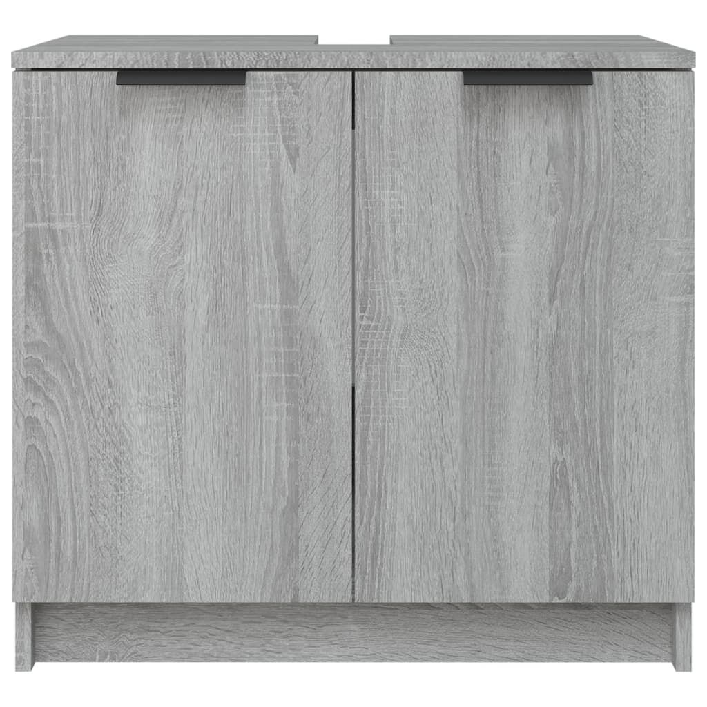 vidaXL Ντουλάπι Μπάνιου Γκρι sonoma 64,5x33,5x59 εκ Επεξεργασμένο Ξύλο