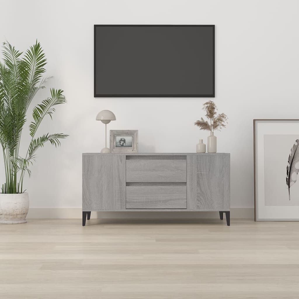 vidaXL Έπιπλο Τηλεόρασης Γκρι Sonoma 102x44,5x50 εκ. από Επεξεργ. Ξύλο
