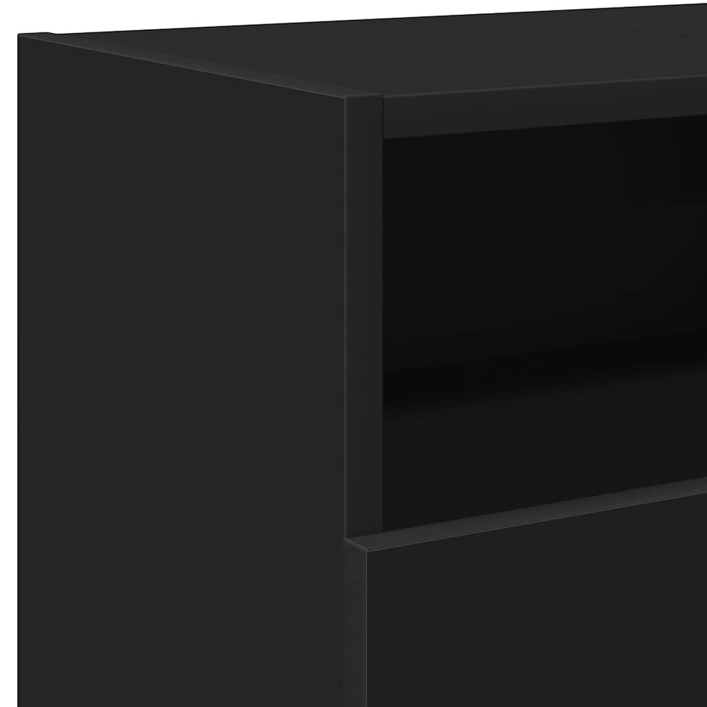 vidaXL Έπιπλο Τηλεόρασης με LED Μαύρο 120x35x15,5 εκ.