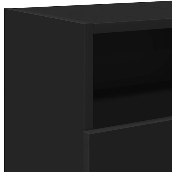 vidaXL Έπιπλο Τηλεόρασης με LED Μαύρο 120x35x15,5 εκ.