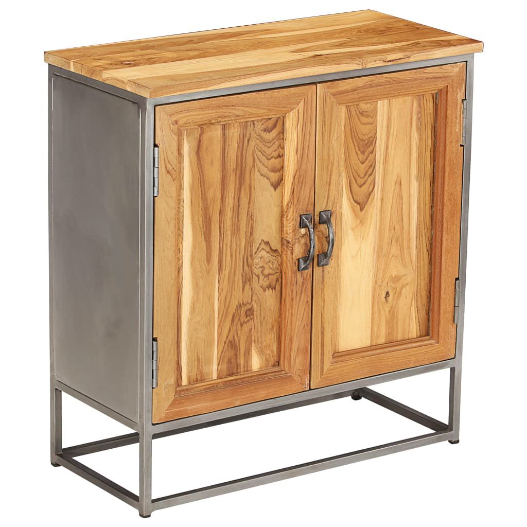 vidaXL Ντουλάπι 65 x 30 x 70 εκ. Ανακυκλωμένο Ξύλο Teak & Ατσάλι