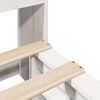 vidaXL Κρεβάτι Βιβλιοθήκη Χωρίς Στρώμα Λευκό 140x190 εκ Μασίφ Πεύκο