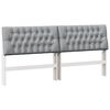 vidaXL Ταπετσαρισμένο κεφαλάρι Ανοιχτό γκρι 200 cm