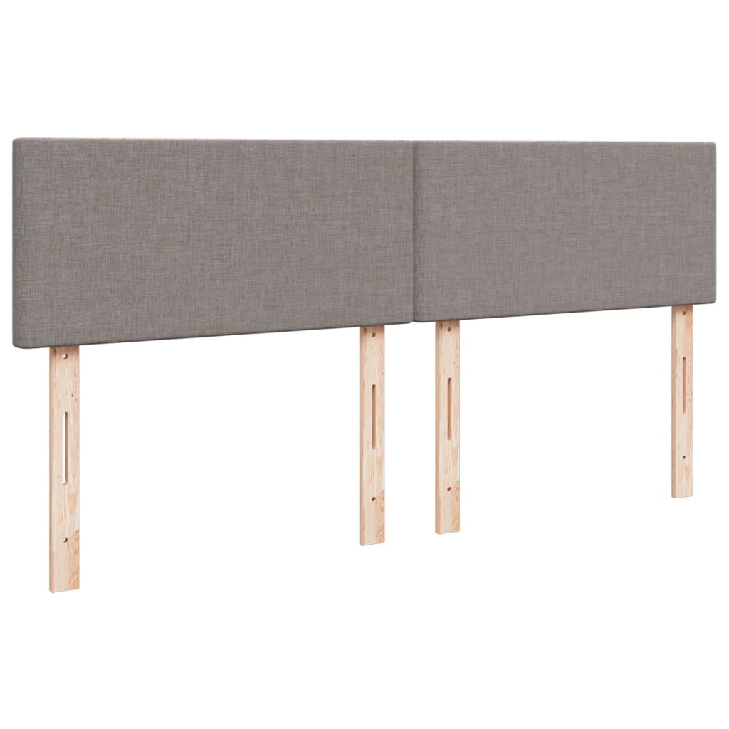 vidaXL Κρεβάτι Boxspring με Στρώμα Taupe 180x200 εκ. Υφασμάτινο