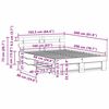 vidaXL Σκελετός Κρεβατιού Λευκό 160 x 200 cm Μασίφ ξύλο πεύκου