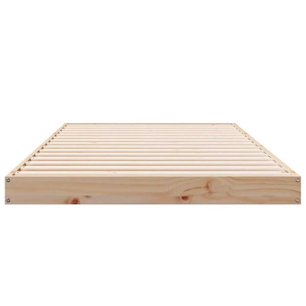 vidaXL Κρεβάτι δαπέδου Φυσικό 100 x 210 cm Μασίφ ξύλο πεύκου