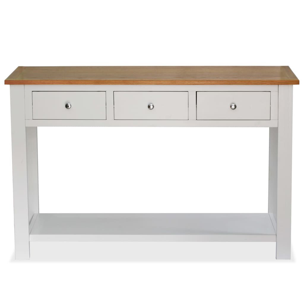 vidaXL Τραπέζι Κονσόλα 118 x 35 x 77 εκ. από Μασίφ Ξύλο Δρυός