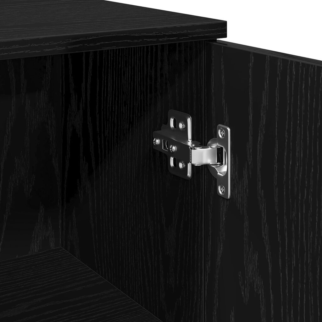 vidaXL Ντουλάπα Μπάνιου Μαύρη Δρυς 30x30x190 εκ Κατασκευασμένο Ξύλο