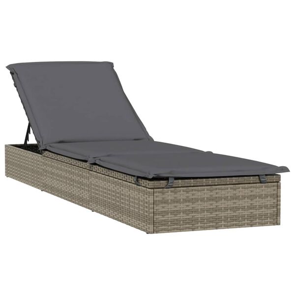 vidaXL Ξαπλώστρα με Στρογγυλή Οροφή Μαύρη 211x57x140 εκ. Συνθ. Ρατάν