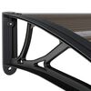 vidaXL Στέγαστρο Πόρτας Μαύρο 200 x 75 εκ. Πολυανθρακικό