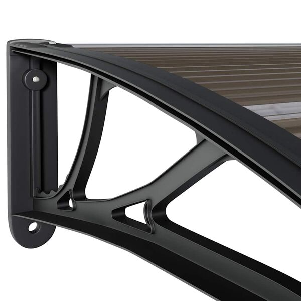 vidaXL Στέγαστρο Πόρτας Μαύρο 200 x 75 εκ. Πολυανθρακικό