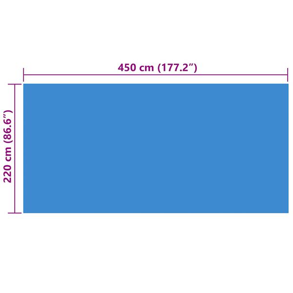 Κάλυμμα Πισίνας Ορθογώνιο Μπλε 450 x 220 εκ. από Πολυαιθυλένιο