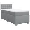 vidaXL Κρεβάτι Boxspring με Στρώμα Ανοιχτό Γκρι 100x200 εκ. Υφασμάτινο
