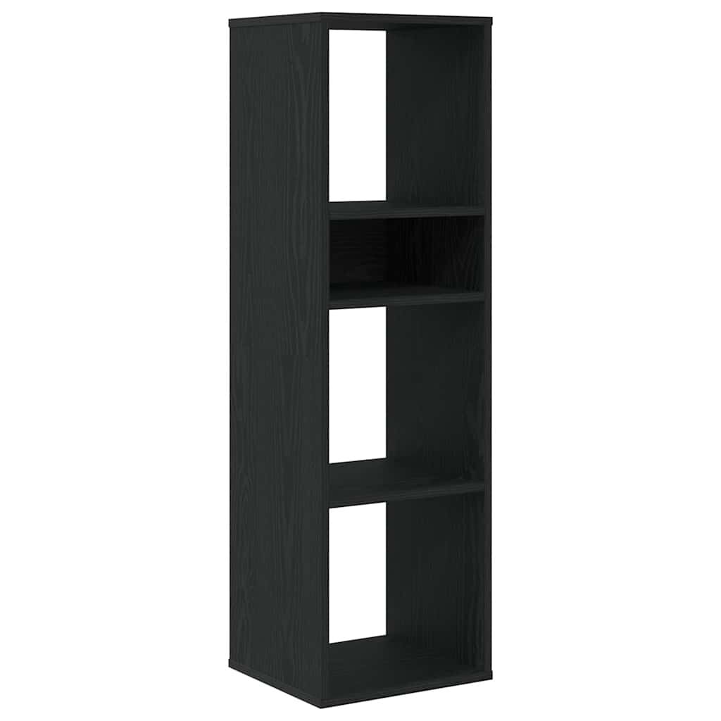 vidaXL Βιβλιοθήκη Μαύρη 34x31x112 εκ. από Επεξεργασμένο Ξύλο