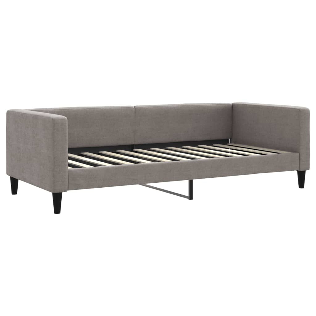 vidaXL Καναπές Κρεβάτι Συρόμενος Taupe 90x200 εκ. Ύφασμα & Συρτάρια