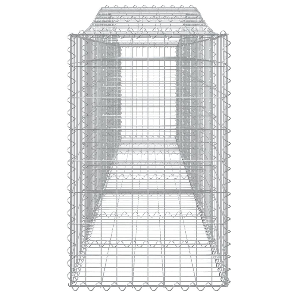 vidaXL Συρματοκιβώτια Τοξωτά 2 τεμ. 400x50x80/100 εκ. Γαλβαν. Ατσάλι