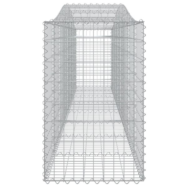 vidaXL Συρματοκιβώτια Τοξωτά 2 τεμ. 400x50x80/100 εκ. Γαλβαν. Ατσάλι