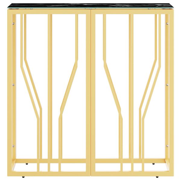 vidaXL Τραπέζι Κονσόλα Χρυσό 70x30x70 εκ. Ανοξείδωτο Ατσάλι και Γυαλί
