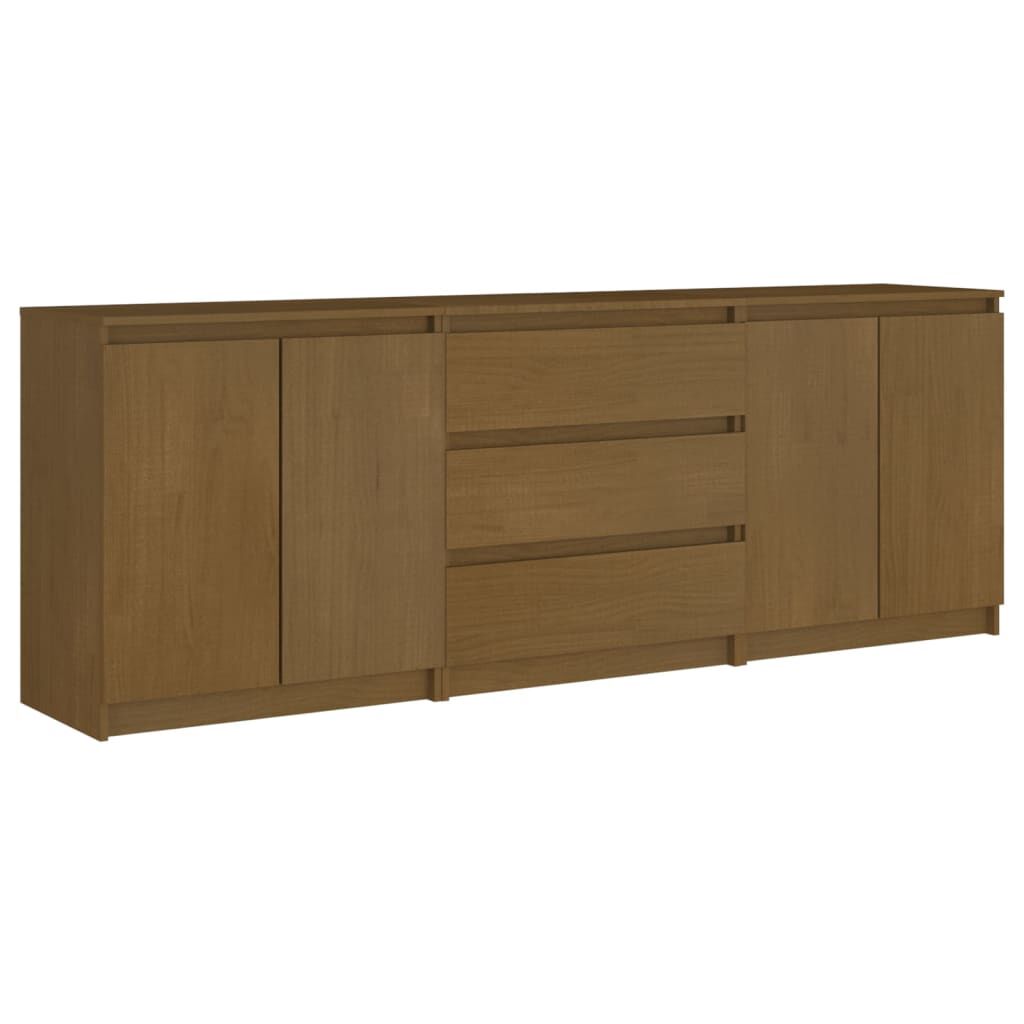 vidaXL Βοηθητικό Nτουλάπι Καφέ Μελί 180x36x65 εκ από Μασίφ Ξύλο Πεύκου