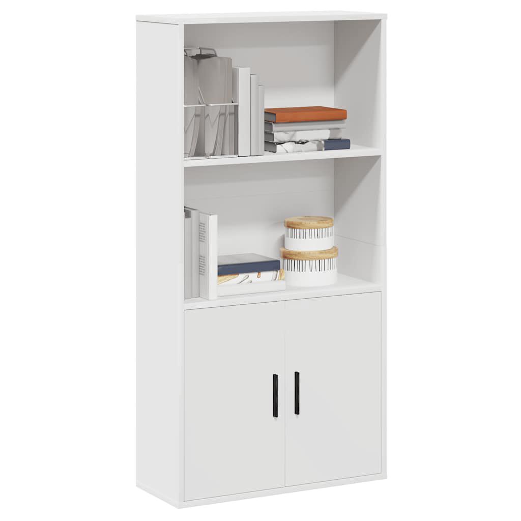 vidaXL Βιβλιοθήκη Λευκή 60x24x120 εκ. από Επεξεργασμένο Ξύλο