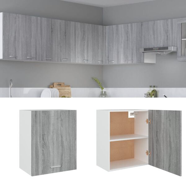 vidaXL Ντουλάπι Κρεμαστό Lyon Γκρι Sonoma 50x31x60εκ.