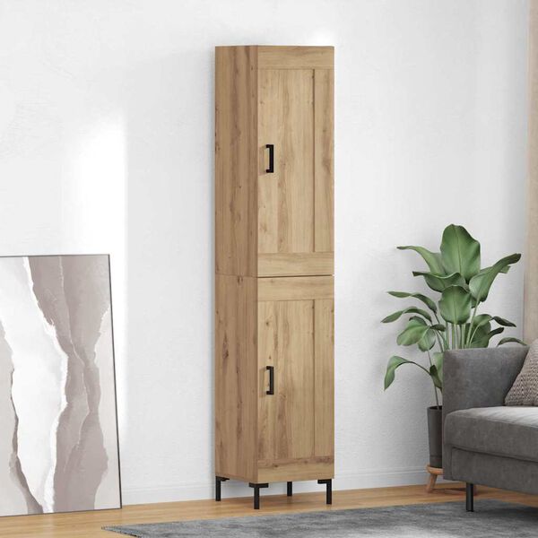 vidaXL Highboard Artisan Oak 34,5 x 34 x 180 &epsilon;&kappa;. &Epsilon;&pi;&epsilon;&xi;&epsilon;&rho;&gamma;&alpha;&sigma;&mu;έ&nu;&omicron; &xi;ύ&lambda;&omicron;