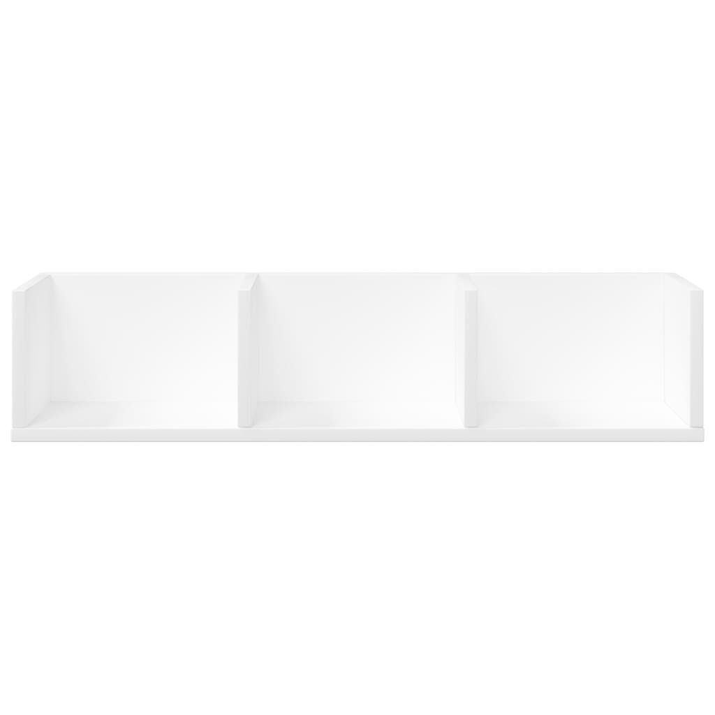 vidaXL Ντουλάπια Τοίχου 2 τεμ. Λευκά 75x18x16,5 εκ. Επεξεργασμένο Ξύλο