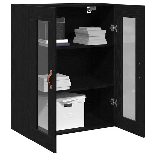 vidaXL Ντουλάπα τοίχου Επιτοίχιο Μαύρη δρυς 69.5 x 34 x 90 εκ.