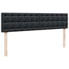 vidaXL Οθωμανικό κρεβάτι με στρώματα & LEDs Μαύρο Faux Leather