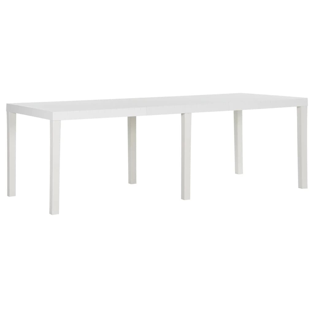 vidaXL Τραπέζι Κήπου Λευκό 220 x 90 x 72 εκ. από Πολυπροπυλένιο