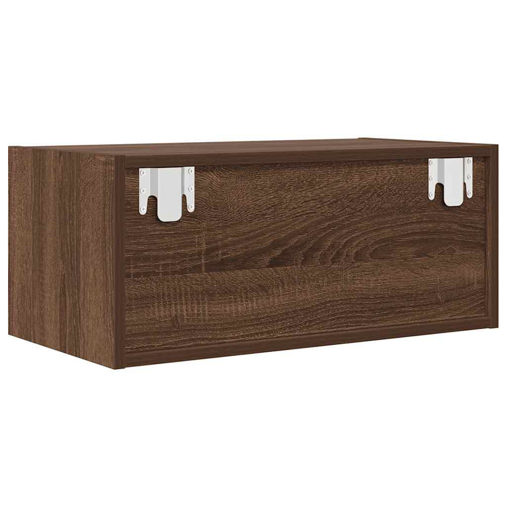 vidaXL Έπιπλο Τηλεόρασης καφέ δρυς 60x31x25,5 εκ. Επεξεργασμένο Ξύλο
