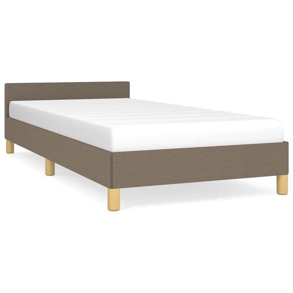 vidaXL Σκελετός Κρεβατιού Χωρίς Στρώμα Taupe 100 x 200 εκ. Υφασμάτινο