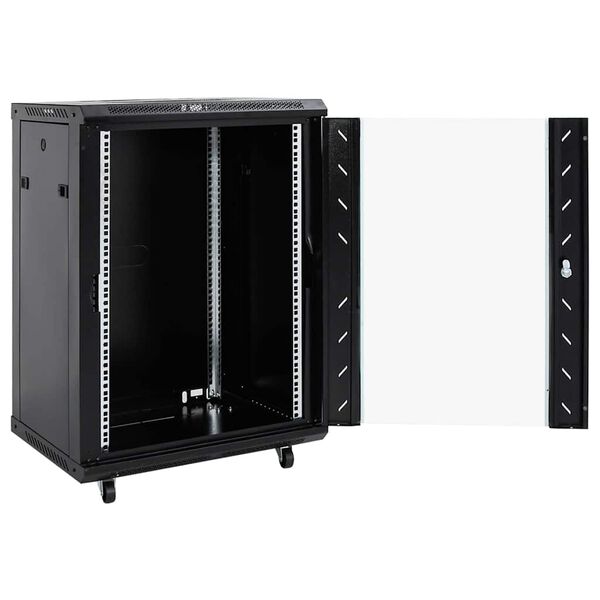 vidaXL Καμπίνα Δικτύου με Περιστ. Πόδια 15U 19" IP20 60x45x86 εκ.