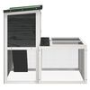 vidaXL Κλουβί Κουνελιών Γκρι 102 x 90 x 84,5 εκ. Μασίφ Ξύλο Πεύκου